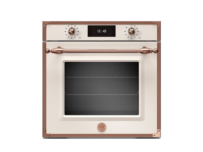 60cm 嵌入式热解烤箱, TFT 显示器，全蒸汽 - 象牙白/铜饰边